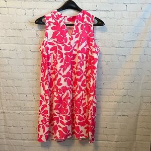 Pink Floral Sleeveless Dress